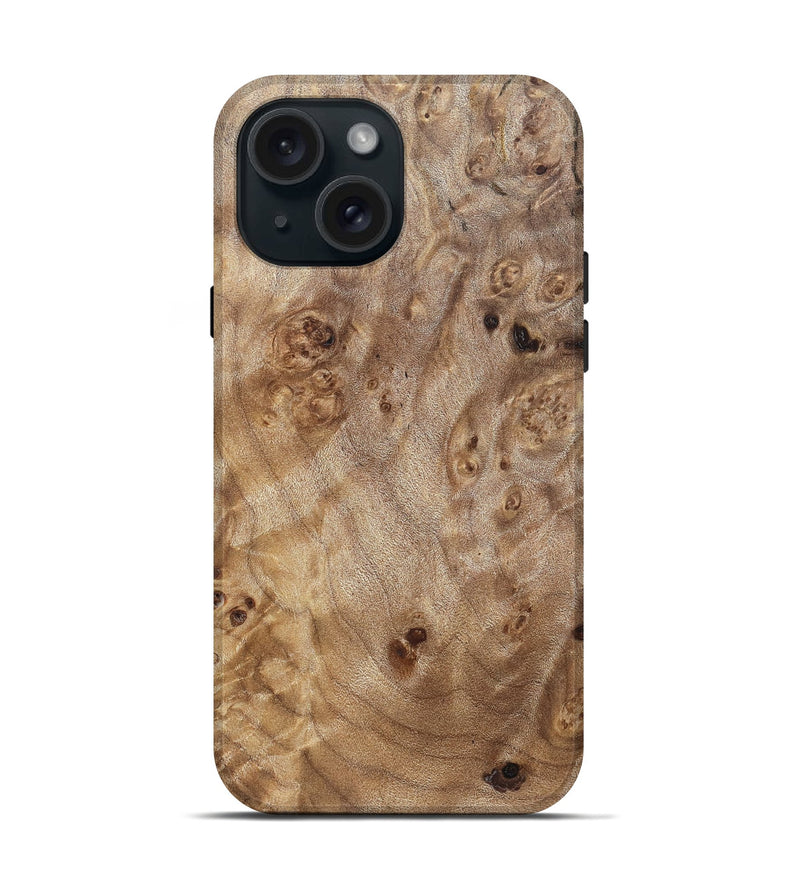 iPhone 15 Wood Live Edge Phone Case - Foster (Solid Wood, 825871)