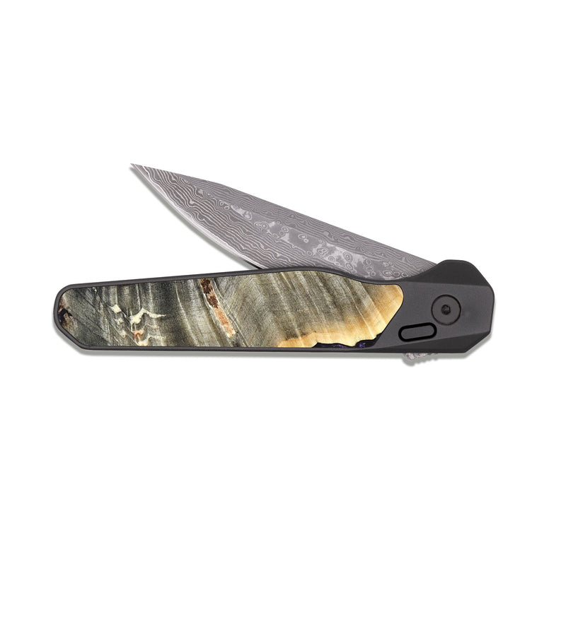 EDC Dark Damascus Wood Pocket Knife - Kaylee (Purple, 825879)