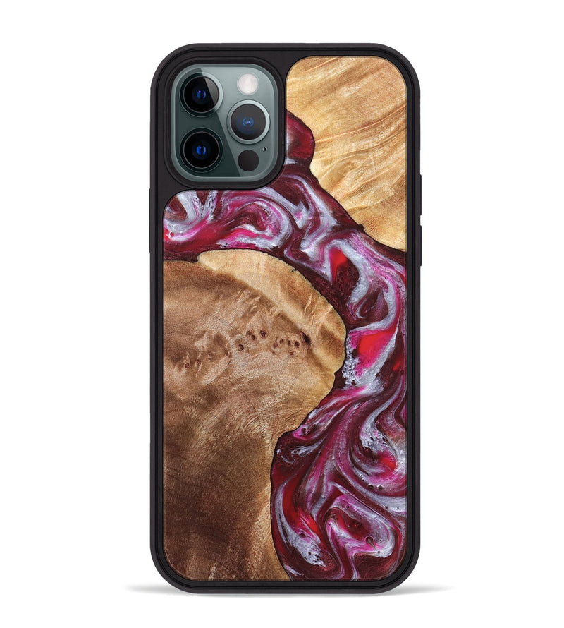 iPhone 12 Pro Max Wood Phone Case - Maia (Red, 825880)