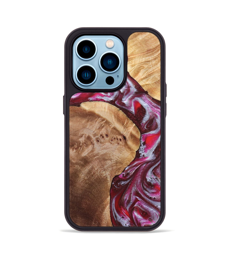 iPhone 14 Pro Wood Phone Case - Maia (Red, 825880)