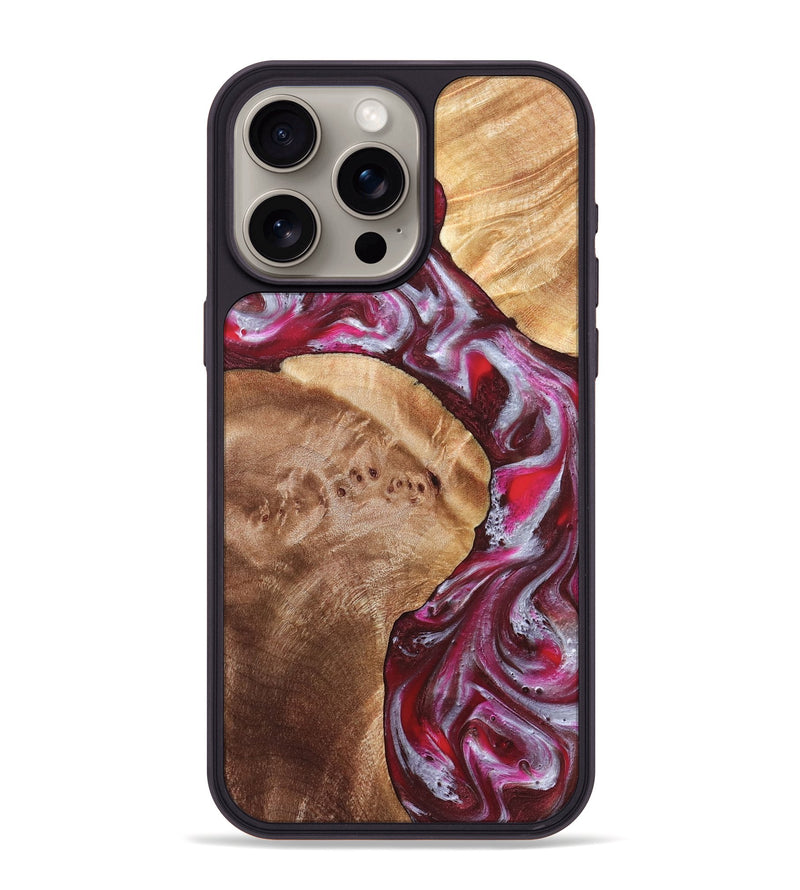 iPhone 15 Pro Max Wood Phone Case - Maia (Red, 825880)