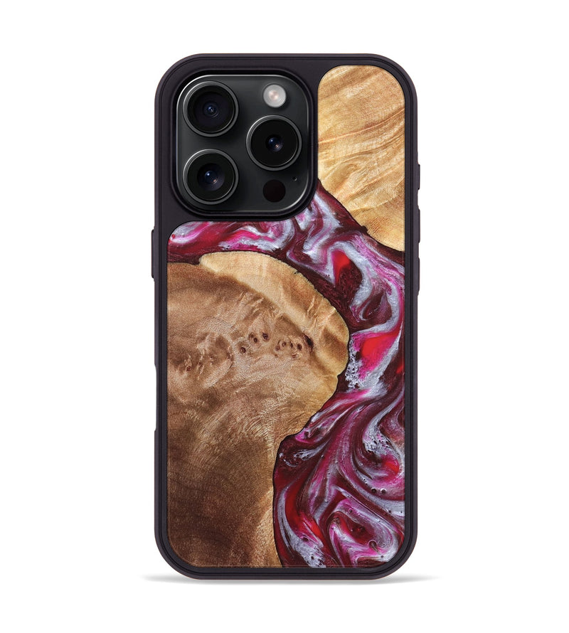 iPhone 16 Pro Wood Phone Case - Maia (Red, 825880)