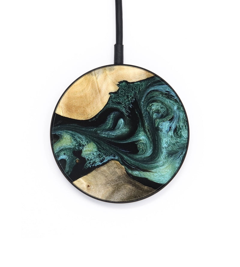 Circle Wood Wireless Charger - Shelley (Green, 825883)