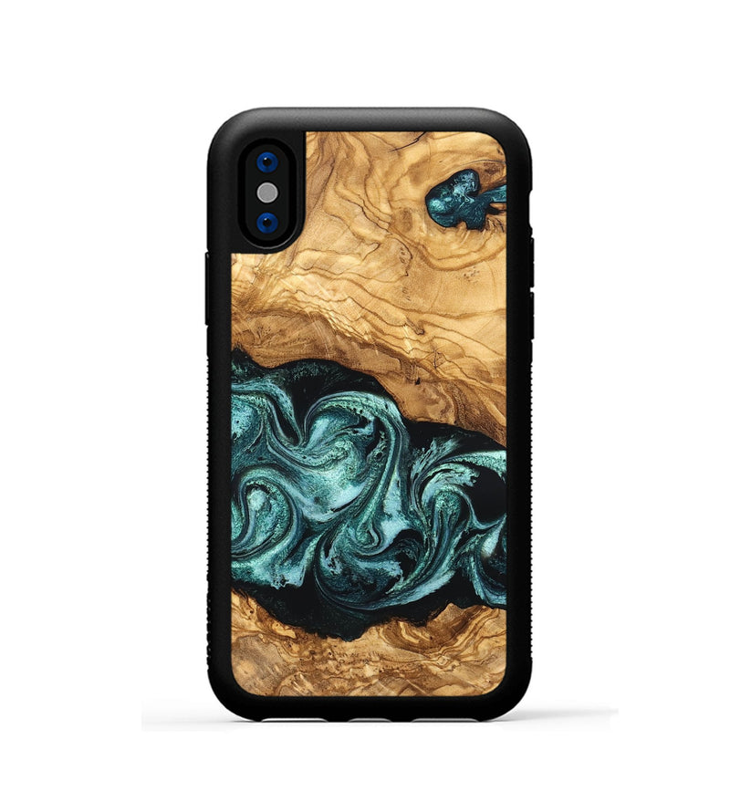 iPhone Xs Wood Phone Case - Opal (Ancient Olive, 825920)
