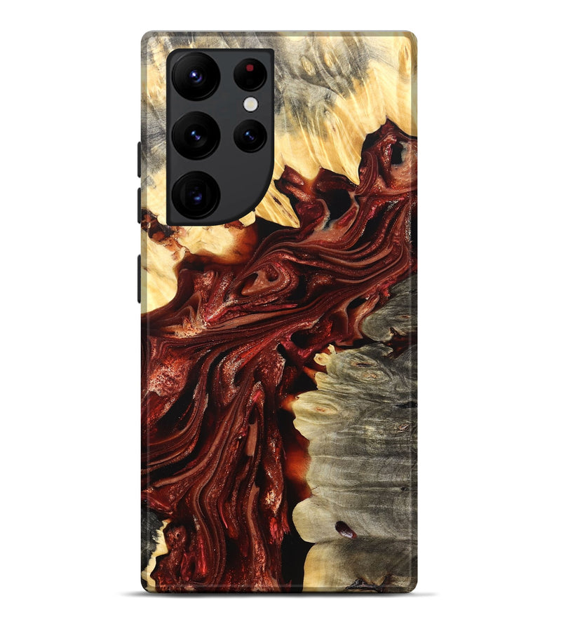 Galaxy S22 Ultra Wood Live Edge Phone Case - Jolie (Red, 825939)