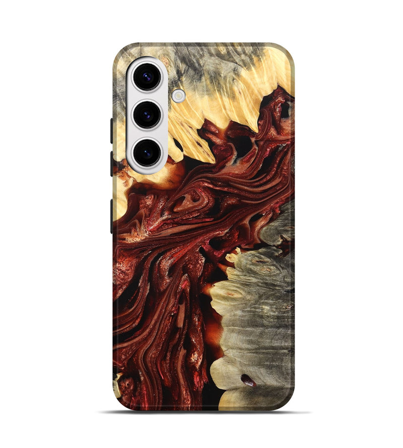 Galaxy S25 Wood Live Edge Phone Case - Jolie (Red, 825939)
