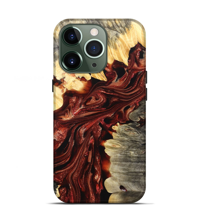 iPhone 13 Pro Wood Live Edge Phone Case - Jolie (Red, 825939)