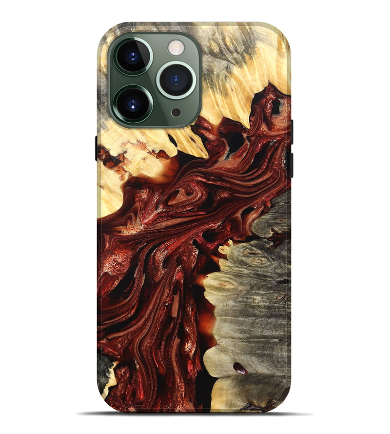 iPhone 13 Pro Max Wood Live Edge Phone Case - Jolie (Red, 825939)