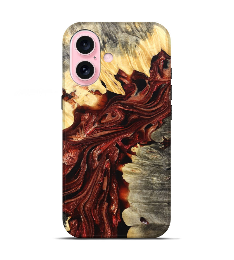 iPhone 17 Wood Live Edge Phone Case - Jolie (Red, 825939)