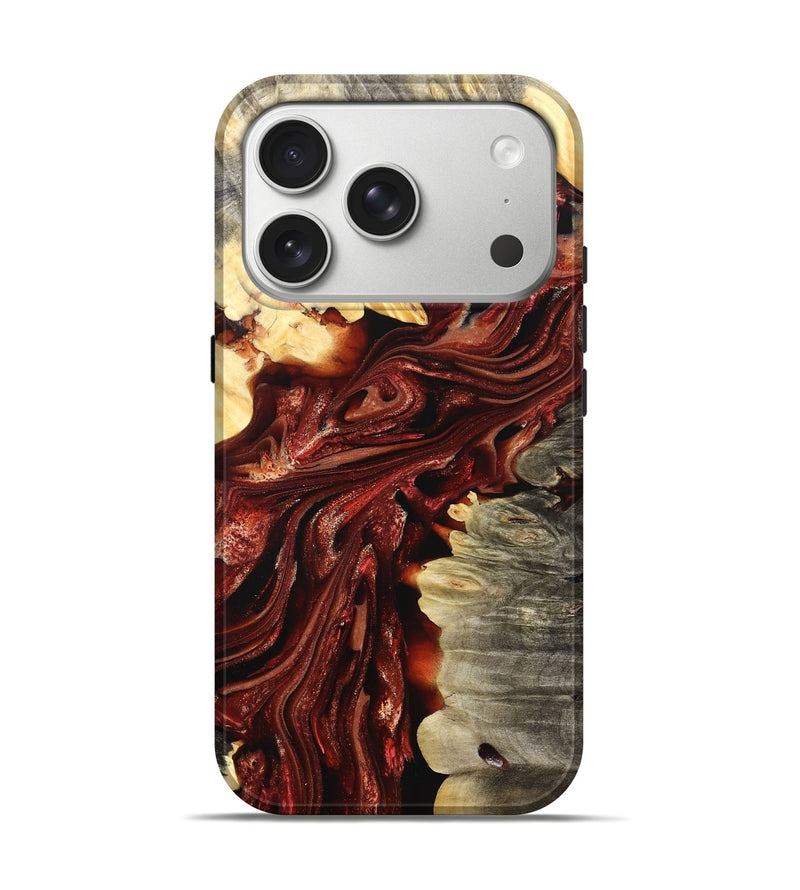 iPhone 17 Pro Wood Live Edge Phone Case - Jolie (Red, 825939)
