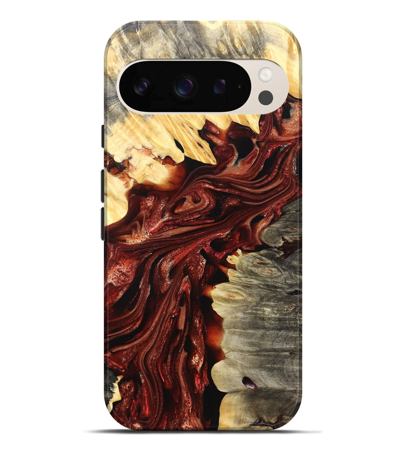 Pixel 10 Pro XL Wood Live Edge Phone Case - Jolie (Red, 825939)