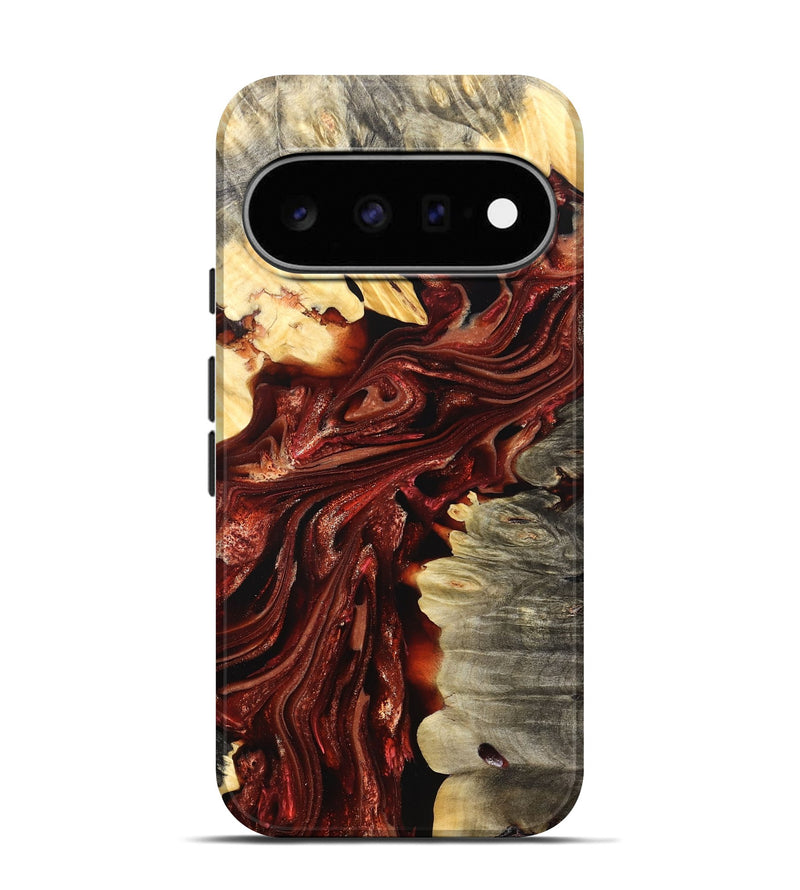 Pixel 11 Pro Wood Live Edge Phone Case - Jolie (Red, 825939)
