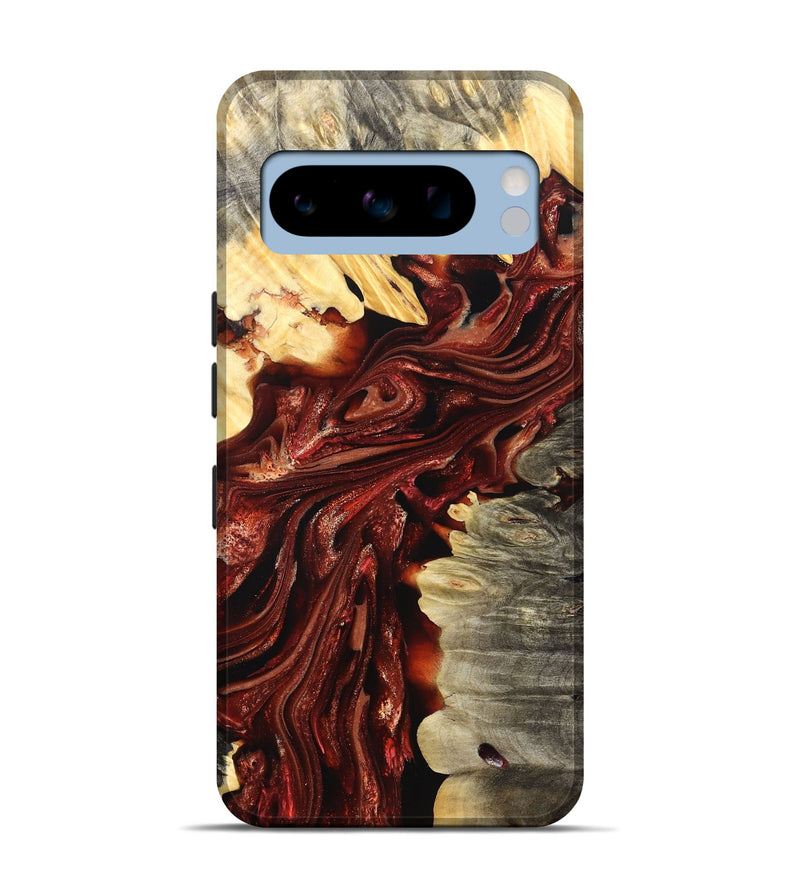 Pixel 8 Pro Wood Live Edge Phone Case - Jolie (Red, 825939)