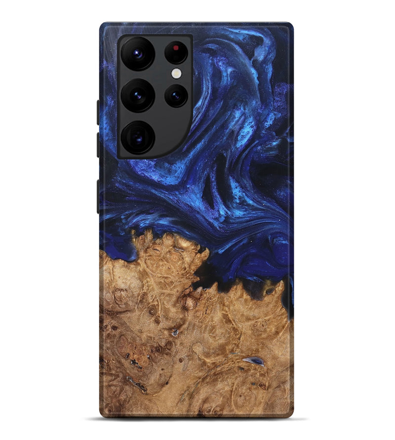 Galaxy S22 Ultra Wood Live Edge Phone Case - Kim (Blue, 825940)