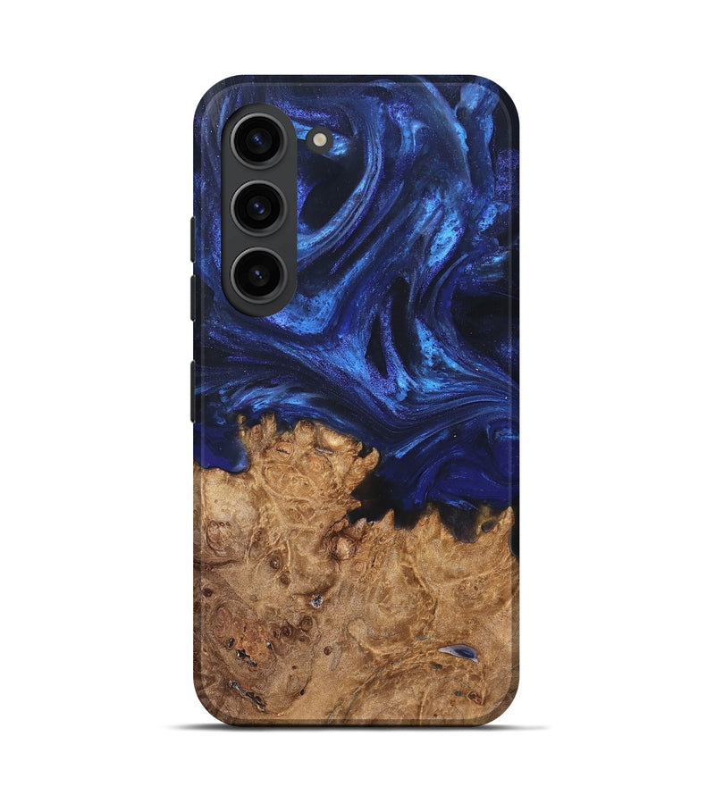 Galaxy S23 Wood Live Edge Phone Case - Kim (Blue, 825940)