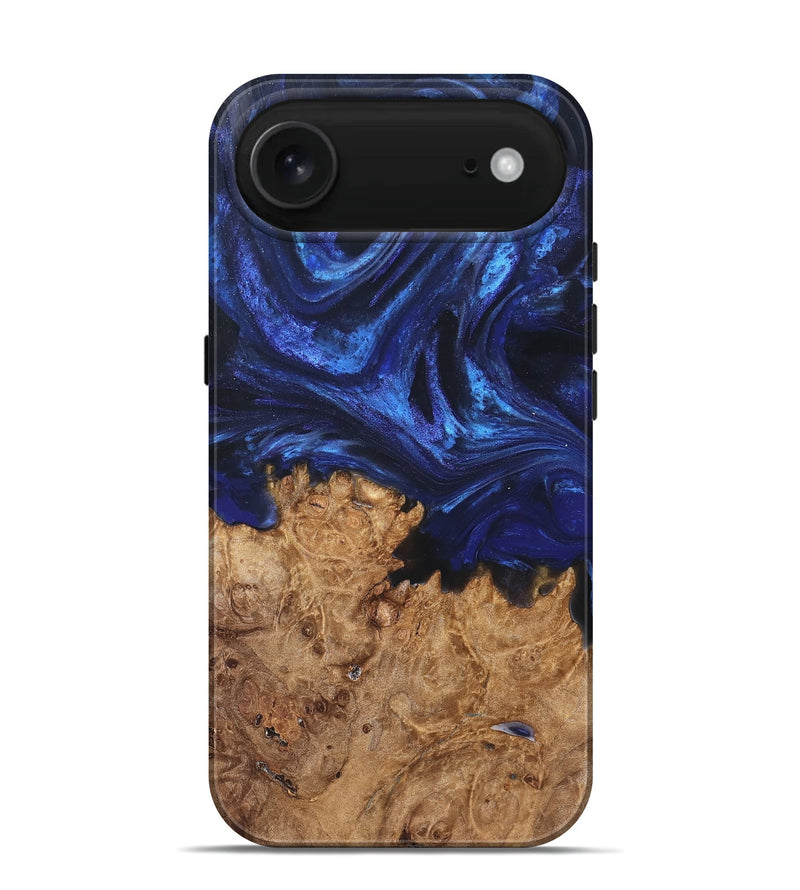 iPhone 17 Air Wood Live Edge Phone Case - Kim (Blue, 825940)