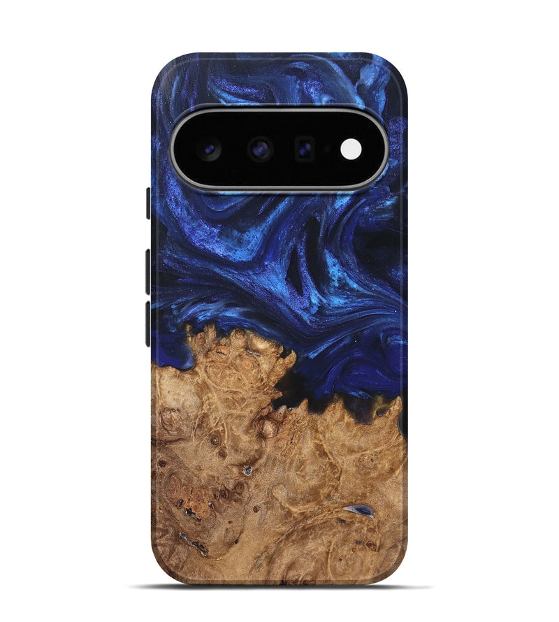 Pixel 11 Pro Wood Live Edge Phone Case - Kim (Blue, 825940)