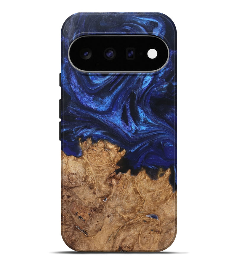Pixel 11 Pro XL Wood Live Edge Phone Case - Kim (Blue, 825940)
