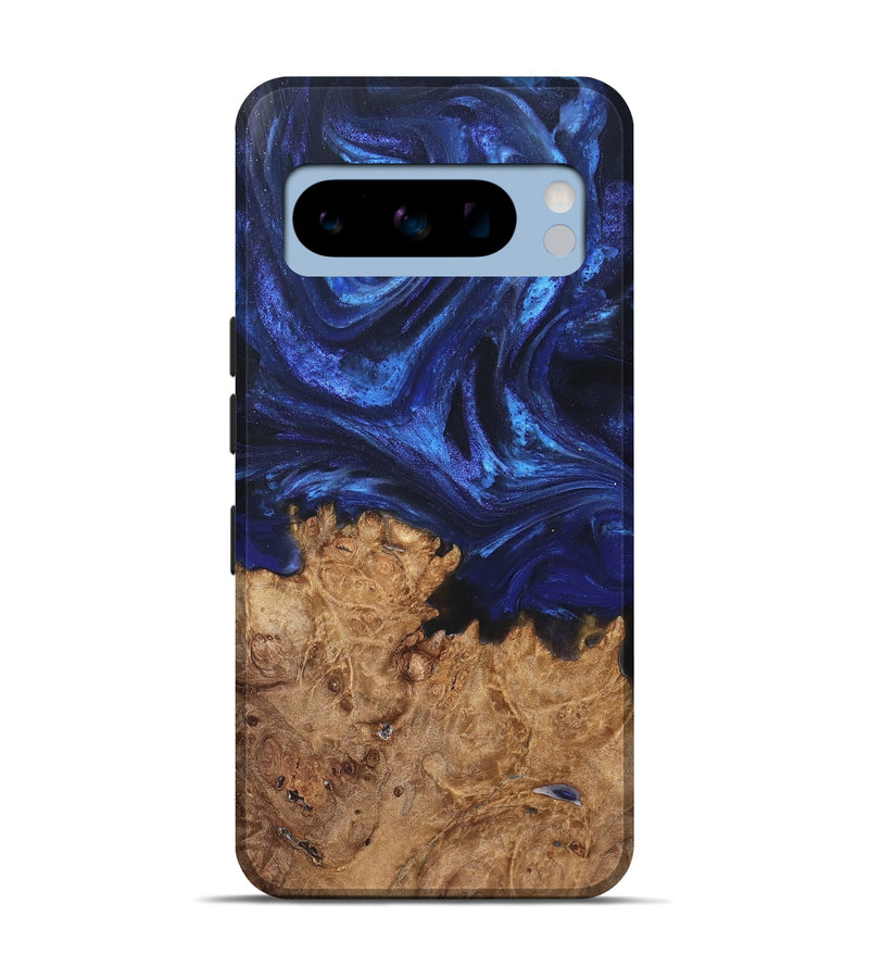 Pixel 8 Pro Wood Live Edge Phone Case - Kim (Blue, 825940)