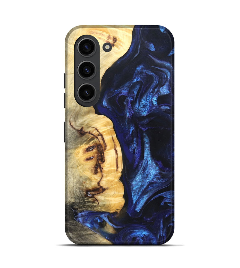 Galaxy S23 Wood Live Edge Phone Case - Cassie (Blue, 825941)