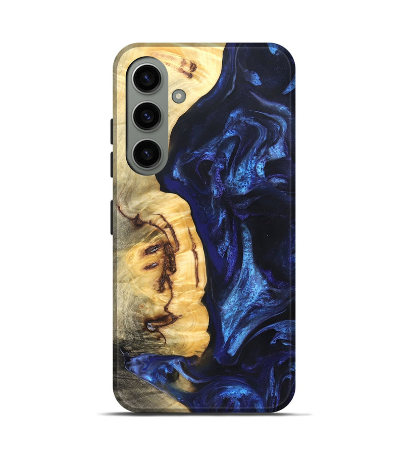 Galaxy S24 Wood Live Edge Phone Case - Cassie (Blue, 825941)