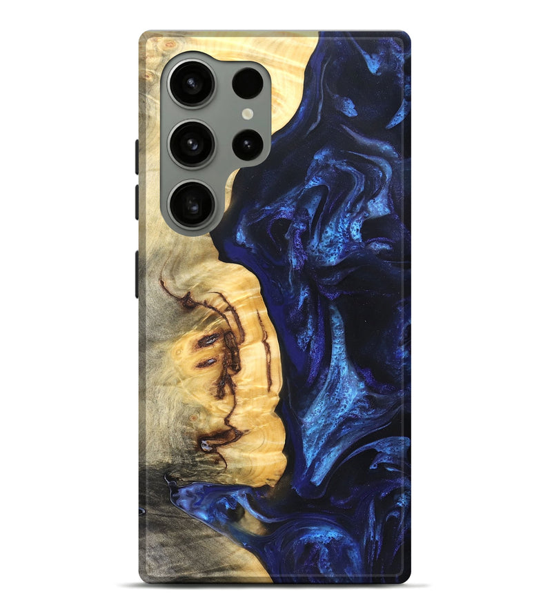 Galaxy S24 Ultra Wood Live Edge Phone Case - Cassie (Blue, 825941)