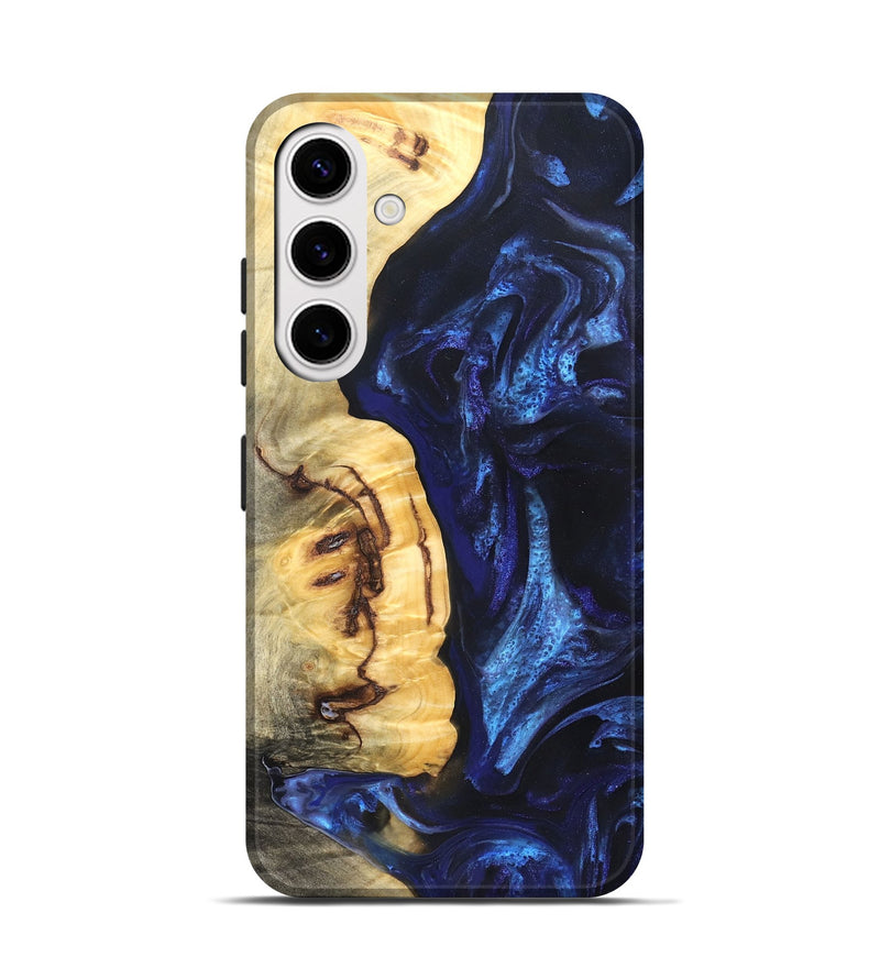Galaxy S25 Wood Live Edge Phone Case - Cassie (Blue, 825941)