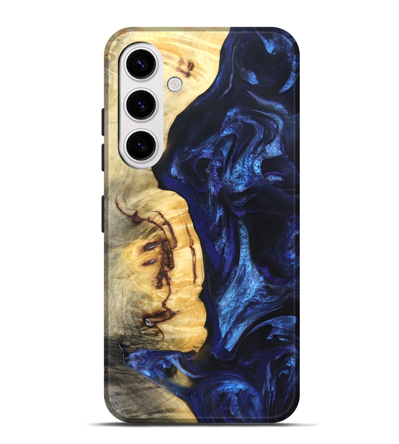 Galaxy S25 Plus Wood Live Edge Phone Case - Cassie (Blue, 825941)