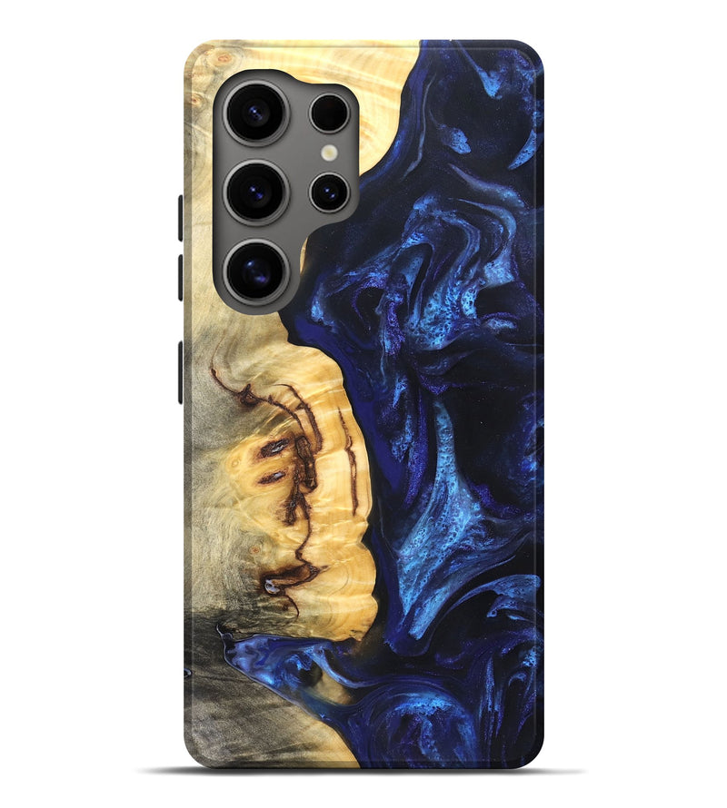 Galaxy S25 Ultra Wood Live Edge Phone Case - Cassie (Blue, 825941)