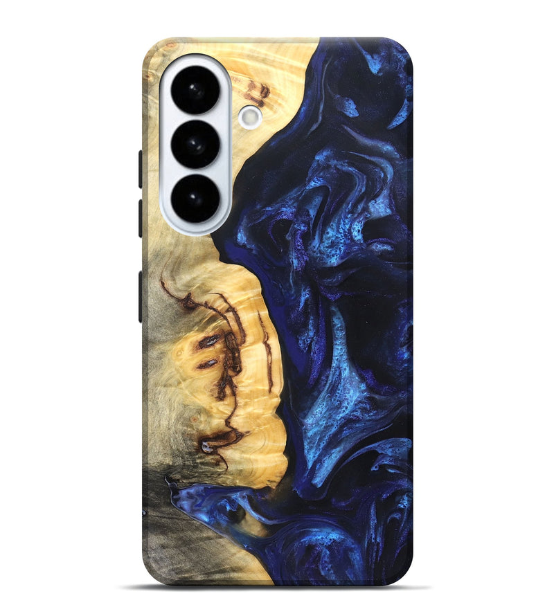 Galaxy S26 Plus Wood Live Edge Phone Case - Cassie (Blue, 825941)