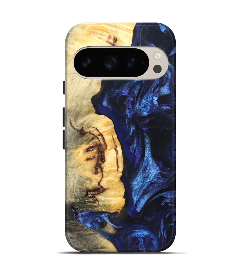 Pixel 10 Wood Live Edge Phone Case - Cassie (Blue, 825941)