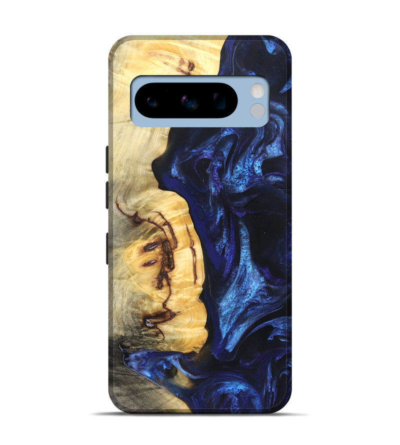 Pixel 8 Pro Wood Live Edge Phone Case - Cassie (Blue, 825941)