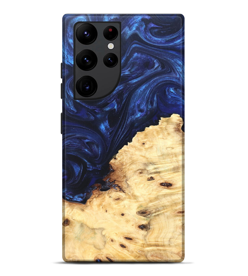 Galaxy S22 Ultra Wood Live Edge Phone Case - Ashely (Blue, 825942)