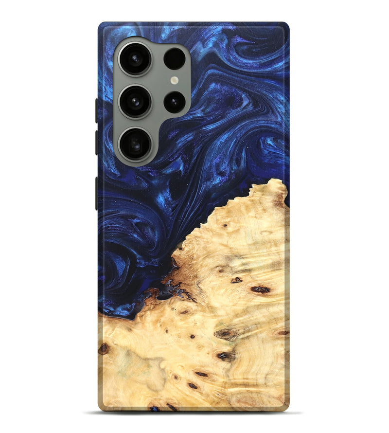 Galaxy S24 Ultra Wood Live Edge Phone Case - Ashely (Blue, 825942)