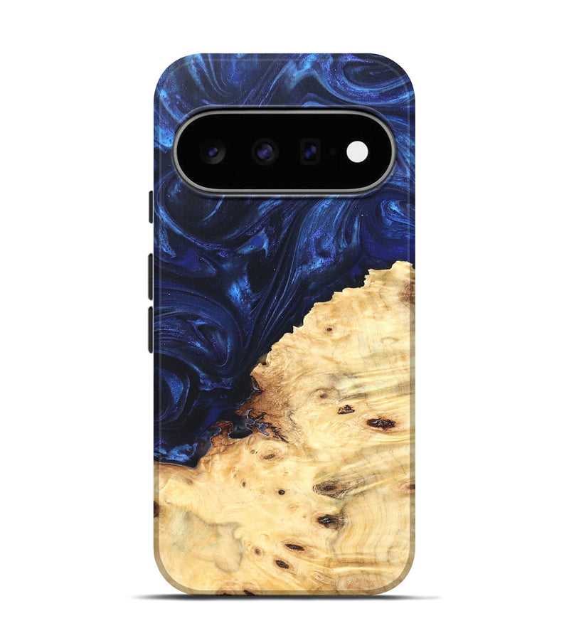Pixel 11 Pro Wood Live Edge Phone Case - Ashely (Blue, 825942)