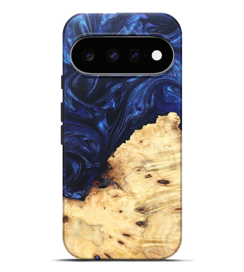 Pixel 11 Pro XL Wood Live Edge Phone Case - Ashely (Blue, 825942)