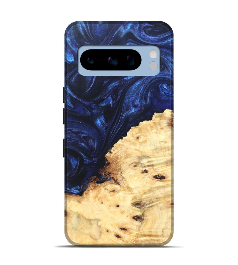 Pixel 8 Pro Wood Live Edge Phone Case - Ashely (Blue, 825942)