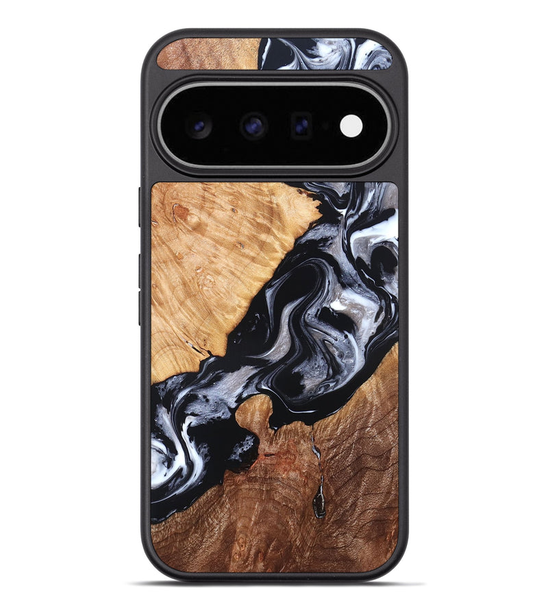 Pixel 11 Pro XL Wood Phone Case - Mellie (Black & White, 825944)