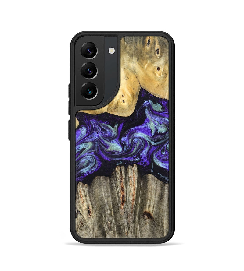 Galaxy S22 Wood Phone Case - Mario (Purple, 825955)