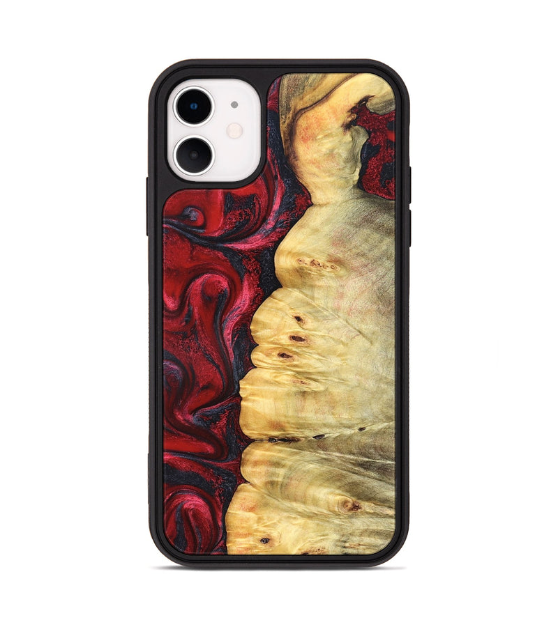 iPhone 11 Wood Phone Case - Kaleigh (Red, 825973)