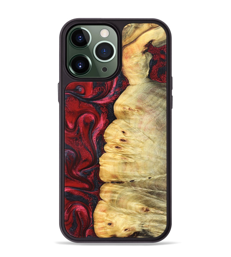 iPhone 13 Pro Max Wood Phone Case - Kaleigh (Red, 825973)
