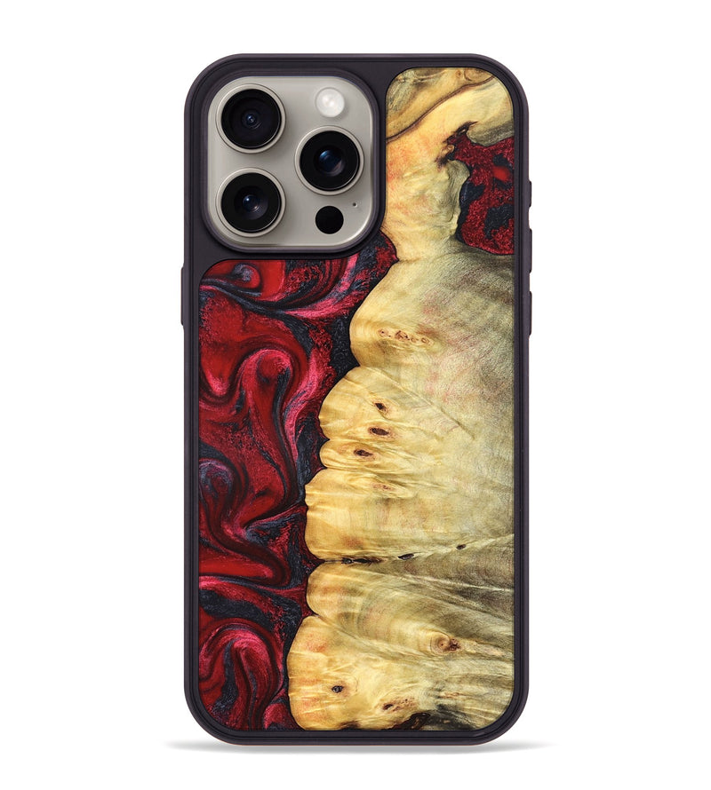 iPhone 15 Pro Max Wood Phone Case - Kaleigh (Red, 825973)