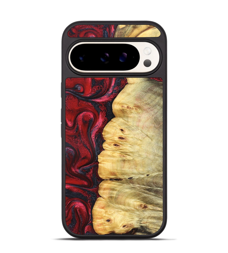 Pixel 9 Wood Phone Case - Kaleigh (Red, 825973)