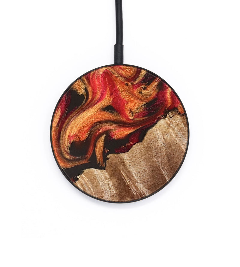 Circle Wood Wireless Charger - Tyesha (Red, 825974)