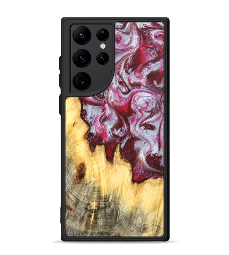 Galaxy S22 Ultra Wood Phone Case - Jammie (Red, 825975)