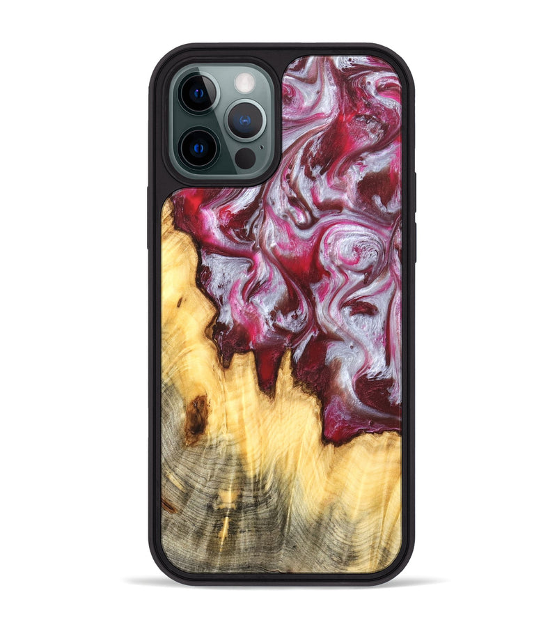 iPhone 12 Pro Max Wood Phone Case - Jammie (Red, 825975)