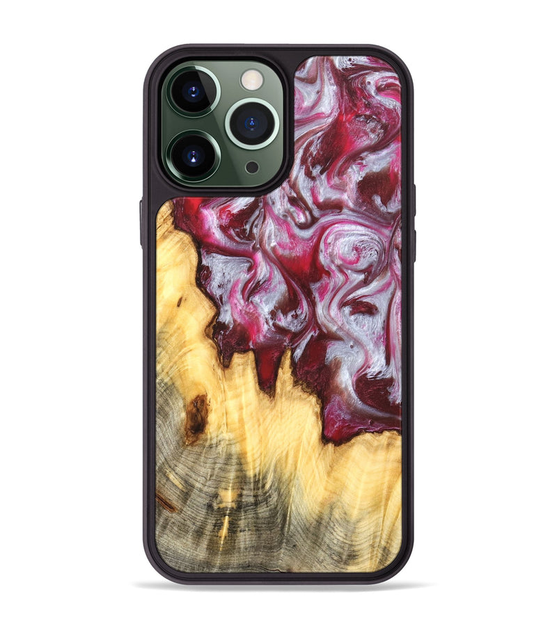 iPhone 13 Pro Max Wood Phone Case - Jammie (Red, 825975)