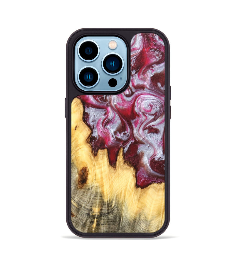 iPhone 14 Pro Wood Phone Case - Jammie (Red, 825975)