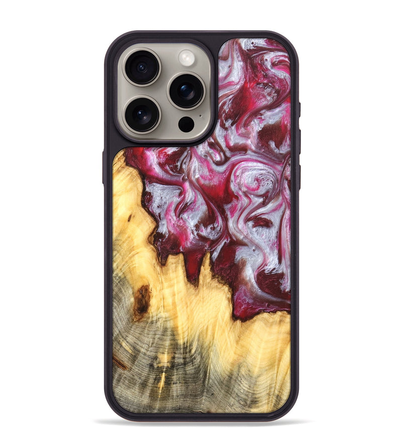 iPhone 15 Pro Max Wood Phone Case - Jammie (Red, 825975)