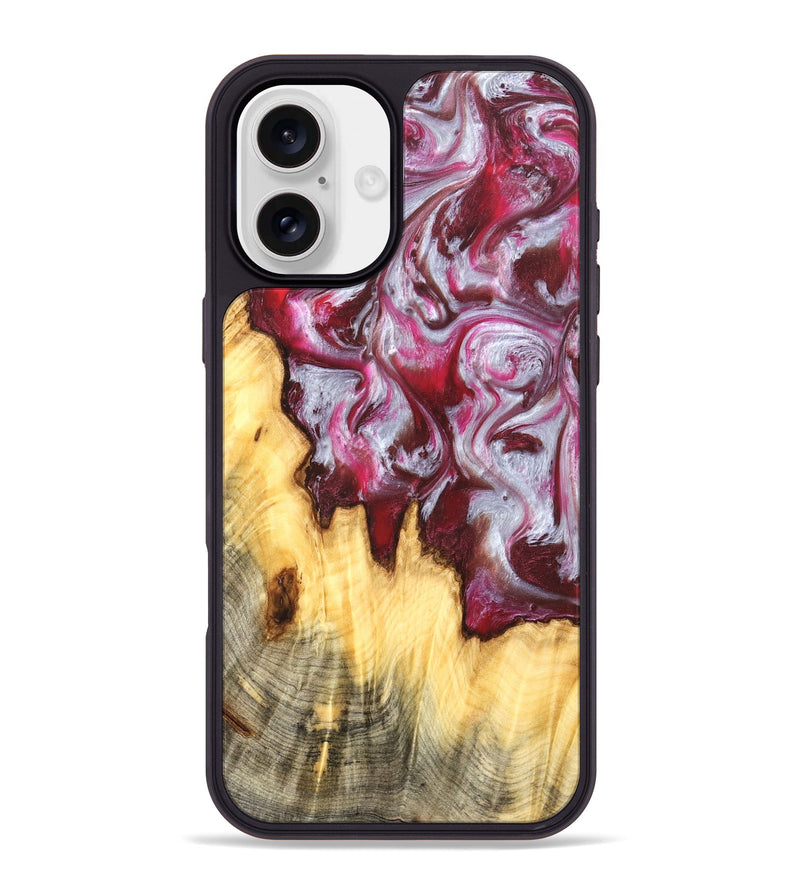 iPhone 16 Plus Wood Phone Case - Jammie (Red, 825975)